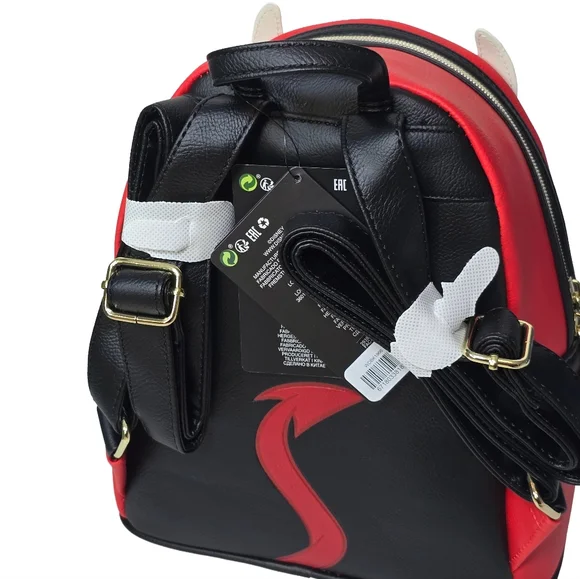 Loungefly Disney Devil Donald Duck Mini Backpack Exclusive Glows Nwt - Picture 4 of 11